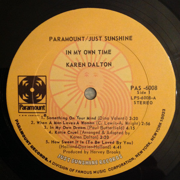 Karen Dalton : In My Own Time (LP, Album)