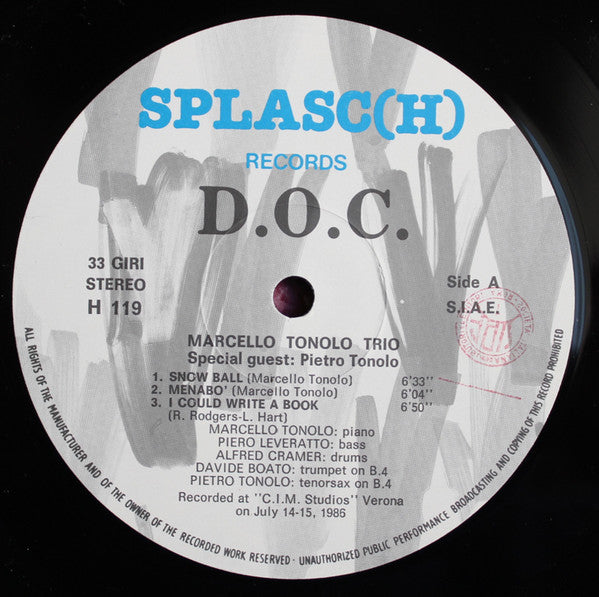 Marcello Tonolo : D.O.C. Denomination of Origin Controlled (LP, Album)